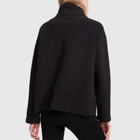 VARLEY Colina Black Ribbed Oversized Turtleneck Sweater - Picture 2 of 13